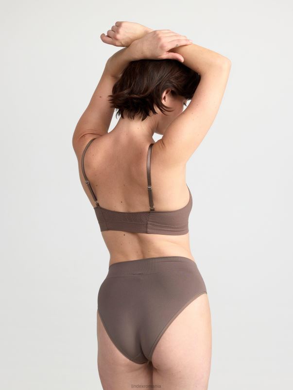 îmbrăcăminte VHZ2F2009 slip bikini talie inalta femei maro praf închis Lindex