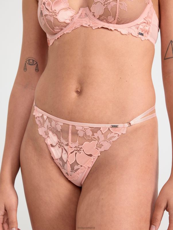 îmbrăcăminte VHZ2F2029 tanga talie joasa cu plasa brodata femei coral ușor praf Lindex