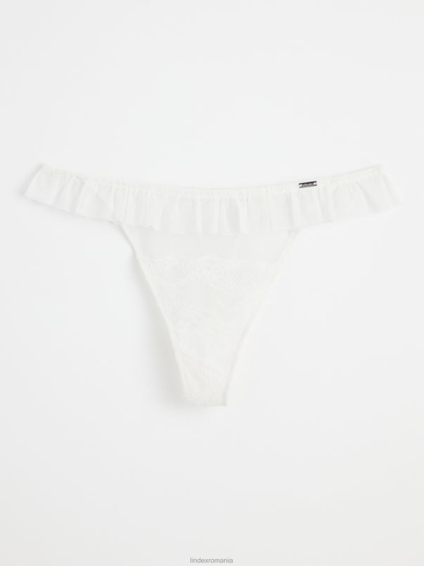 îmbrăcăminte VHZ2F2032 tanga joasa cu dantela femei alb deschis Lindex