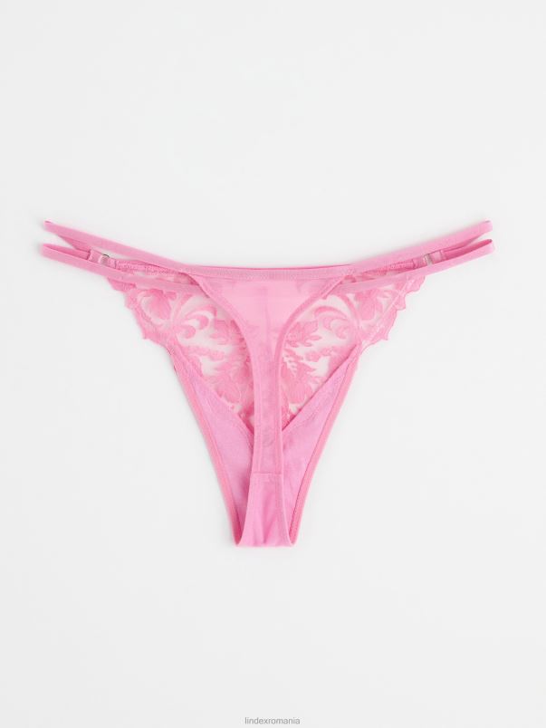 îmbrăcăminte VHZ2F2043 tanga talie joasa cu dantela femei roz deschis Lindex