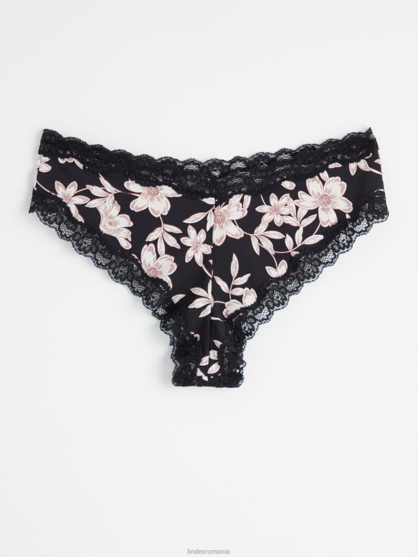 îmbrăcăminte VHZ2F2053 slip brazilian talie joasa femei negru Lindex