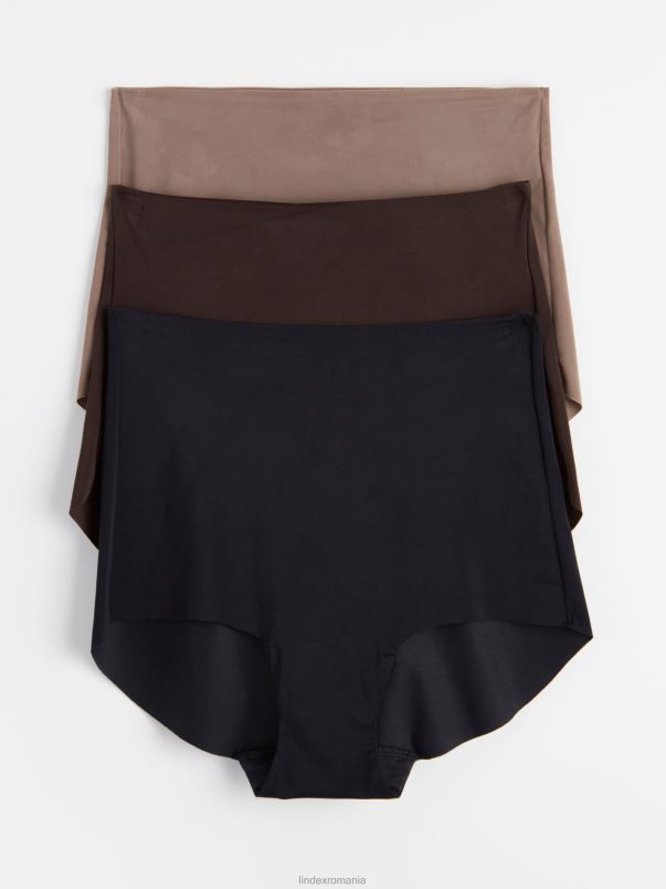 îmbrăcăminte VHZ2F2059 Pachet de 3 slip sport cu talie înaltă femei negru Lindex