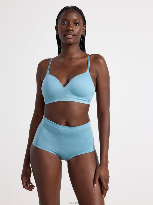 îmbrăcăminte VHZ2F1366 sutien flora fără sârmă fără cusături femei albastru prăfuit Lindex