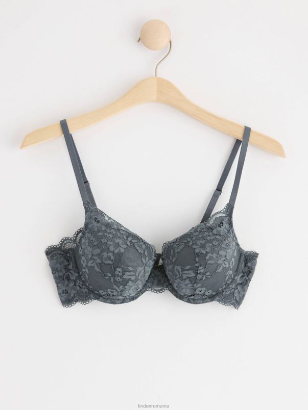 îmbrăcăminte VHZ2F1372 sutien tricou lilja cu dantela femei gri inchis Lindex