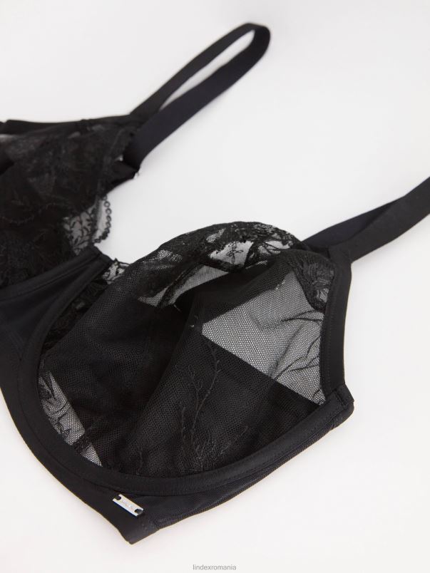 îmbrăcăminte VHZ2F1389 sutien necăptusit din negru din plasă femei negru Lindex