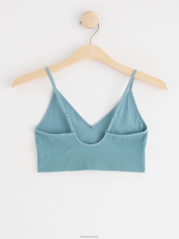 îmbrăcăminte VHZ2F1397 sutien moale cu coaste fără cusături femei albastru prăfuit Lindex