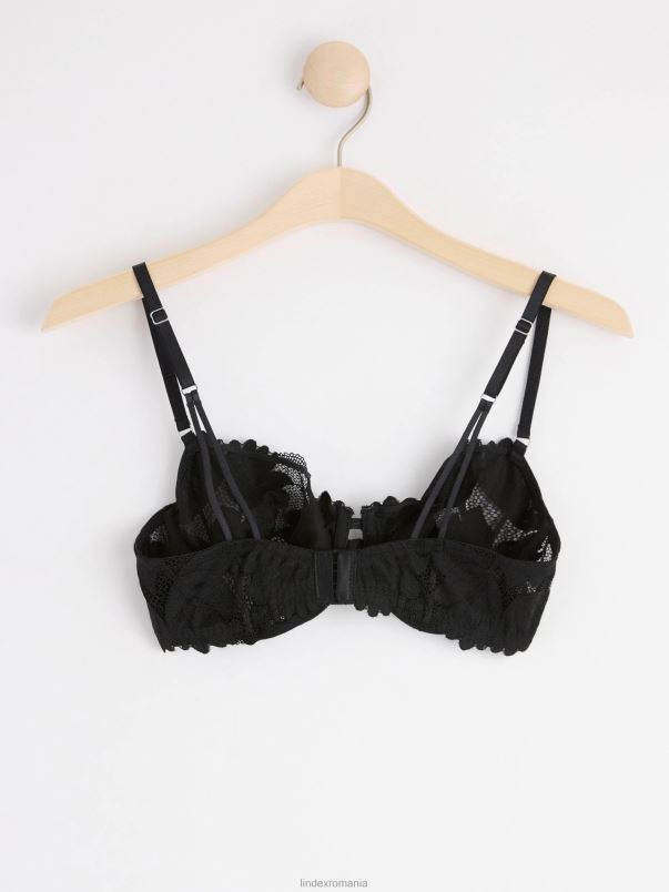 îmbrăcăminte VHZ2F1406 sutien necăptusit cu plasă și dantelă femei negru Lindex