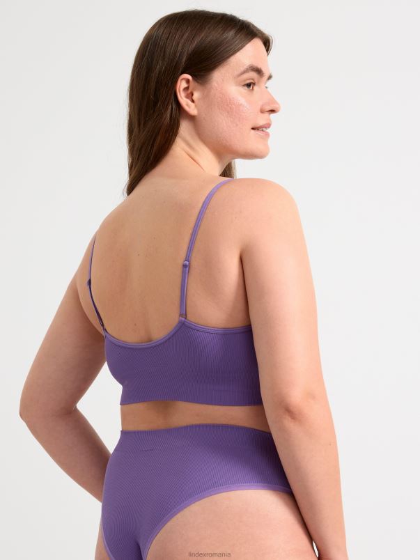 îmbrăcăminte VHZ2F1412 sutien moale cu coaste fără cusături femei liliac Lindex