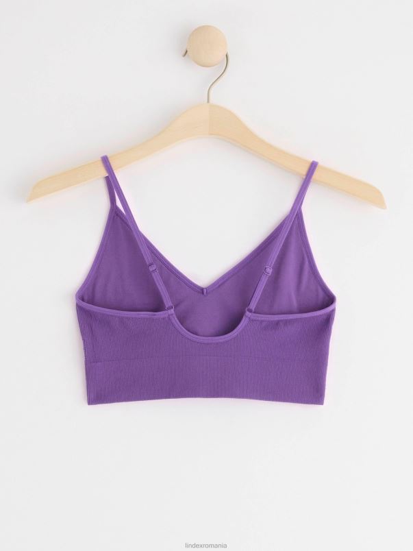 îmbrăcăminte VHZ2F1412 sutien moale cu coaste fără cusături femei liliac Lindex