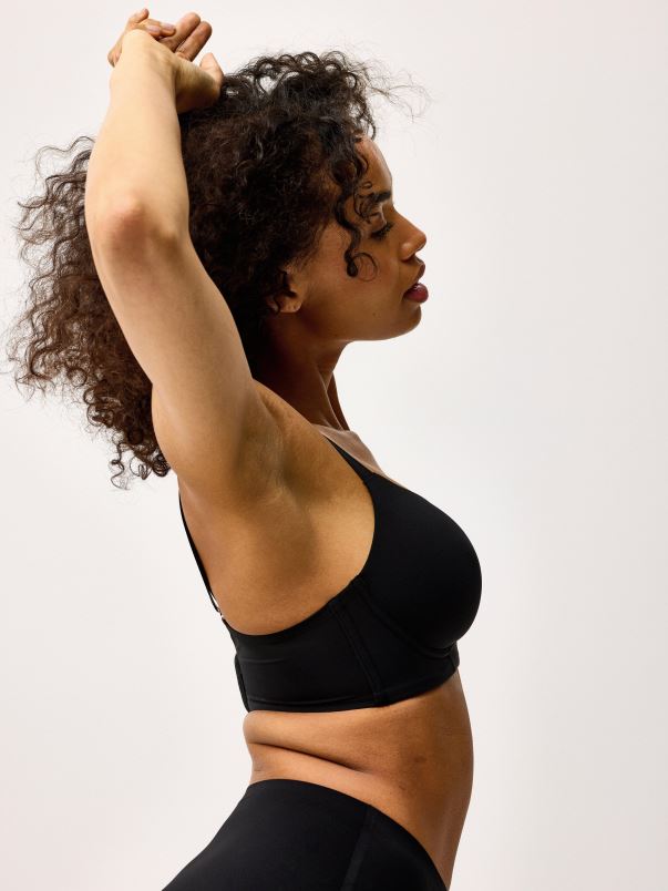 îmbrăcăminte VHZ2F1414 îndeaproape - sutienul tricou fără sârmă femei negru Lindex