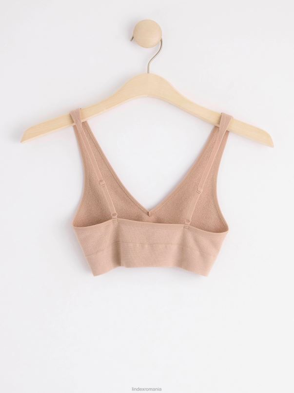 îmbrăcăminte VHZ2F1424 sutien moale fără cusături femei bej Lindex