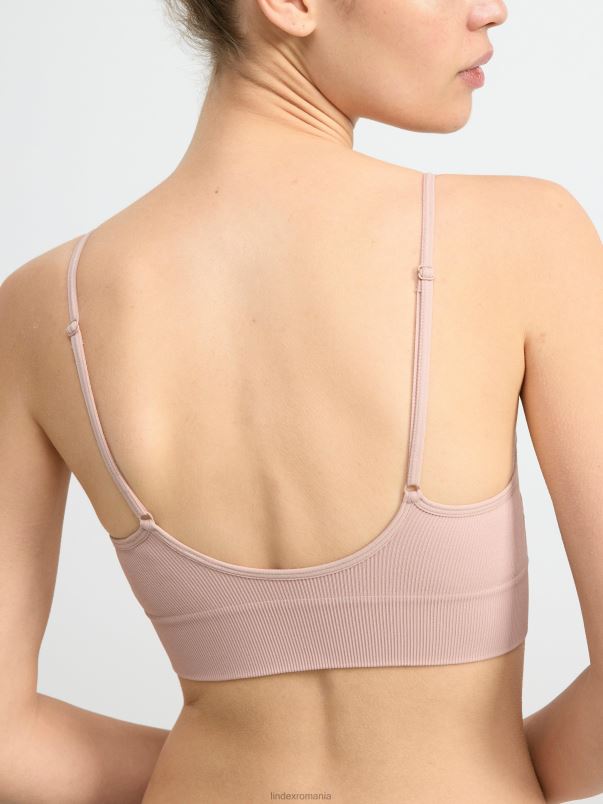 îmbrăcăminte VHZ2F1431 sutien moale cu coaste fără cusături femei roz praf deschis Lindex