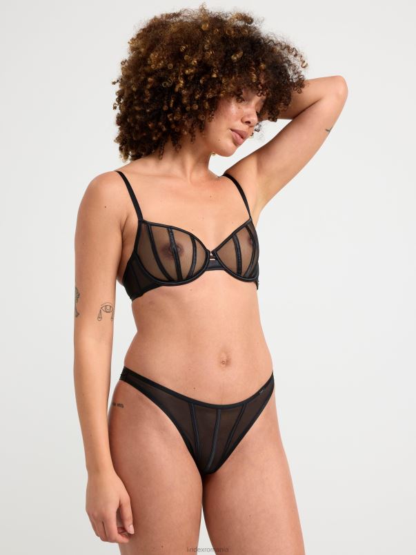 îmbrăcăminte VHZ2F1433 sutien senna necăptusit cu plasă femei negru Lindex