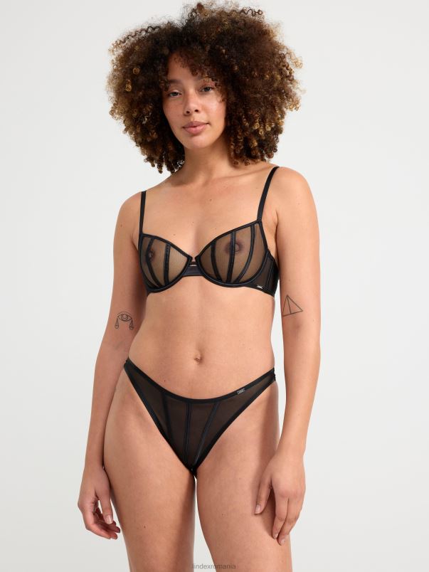 îmbrăcăminte VHZ2F1433 sutien senna necăptusit cu plasă femei negru Lindex