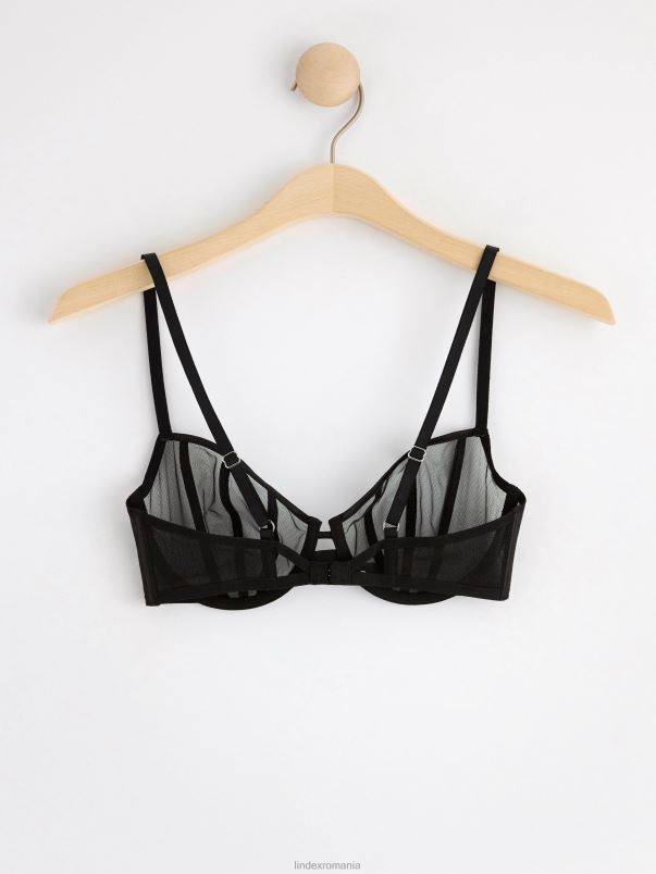 îmbrăcăminte VHZ2F1433 sutien senna necăptusit cu plasă femei negru Lindex