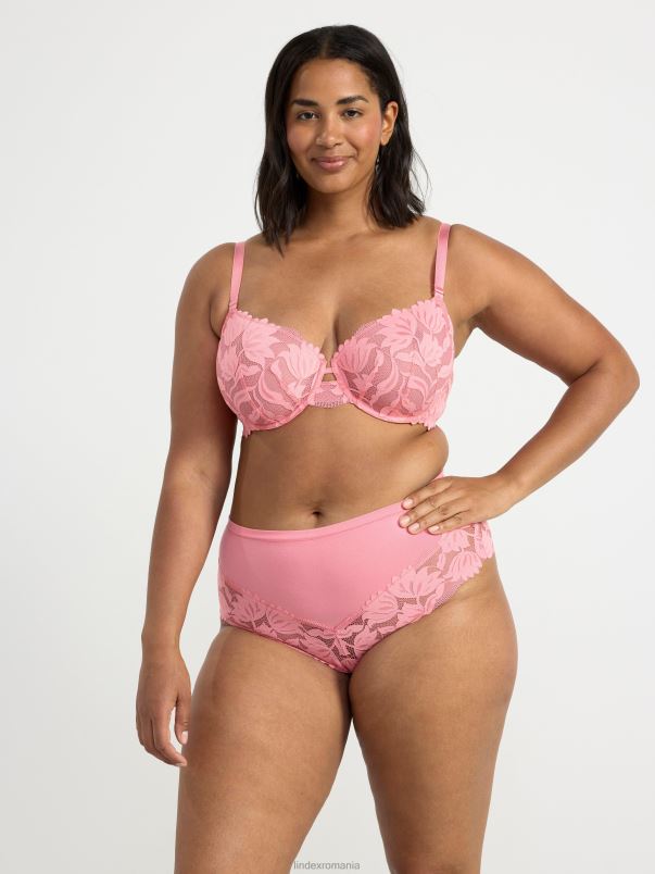 îmbrăcăminte VHZ2F1439 sutien necăptusit cu plasă și dantelă femei roz Lindex