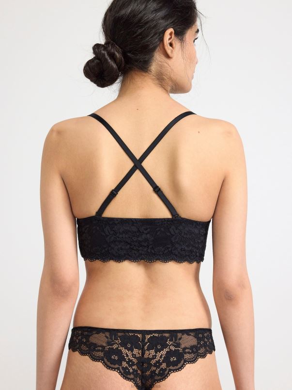 îmbrăcăminte VHZ2F1447 sutien balconnet fără bretele bjork cu dantelă femei negru Lindex