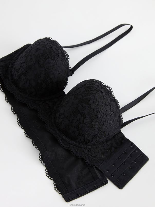 îmbrăcăminte VHZ2F1447 sutien balconnet fără bretele bjork cu dantelă femei negru Lindex