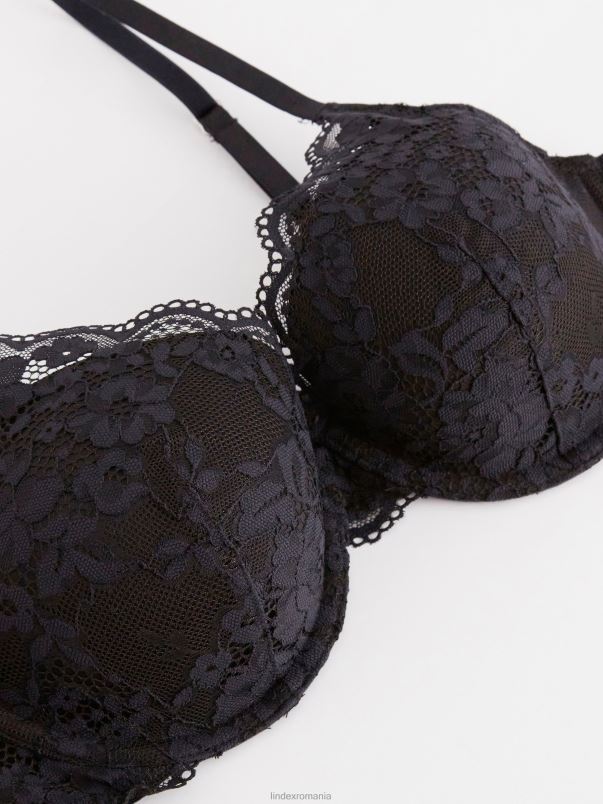 îmbrăcăminte VHZ2F1452 sutien tricou lilja cu dantela femei negru Lindex