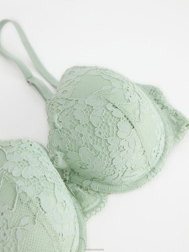 îmbrăcăminte VHZ2F1469 sutien tricou lilja cu dantela femei verde praf deschis Lindex