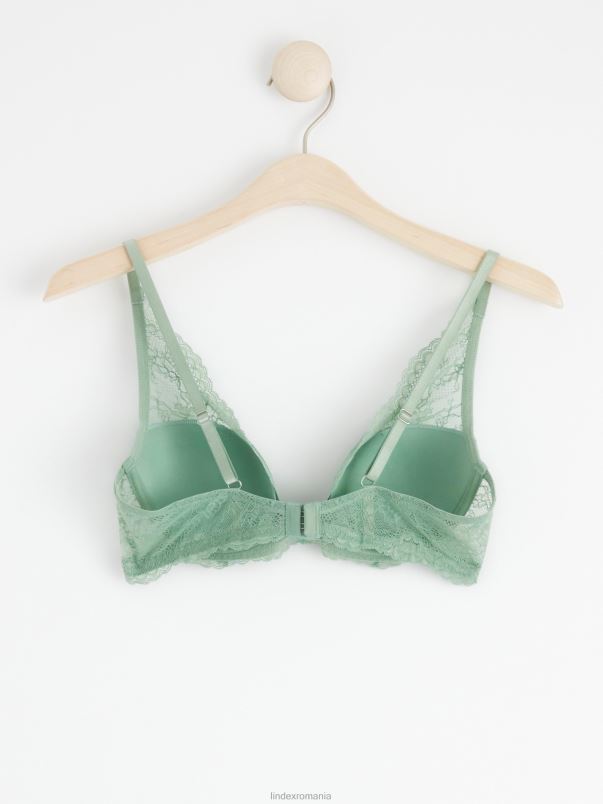 îmbrăcăminte VHZ2F1470 sutien tricou lalea cu dantela femei verde praf deschis Lindex