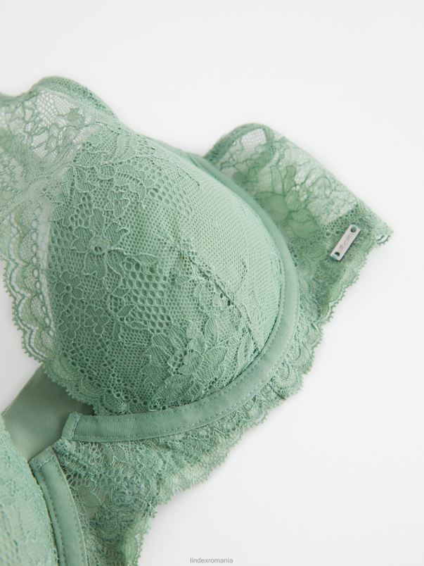 îmbrăcăminte VHZ2F1470 sutien tricou lalea cu dantela femei verde praf deschis Lindex