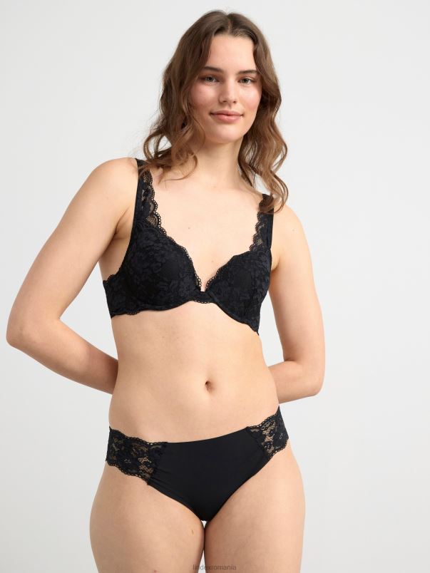 îmbrăcăminte VHZ2F1493 sutien push-up malva cu dantela femei negru Lindex