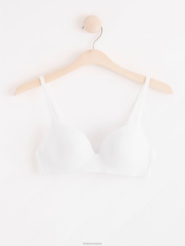 îmbrăcăminte VHZ2F1512 sutien flora fără sârmă femei alb Lindex