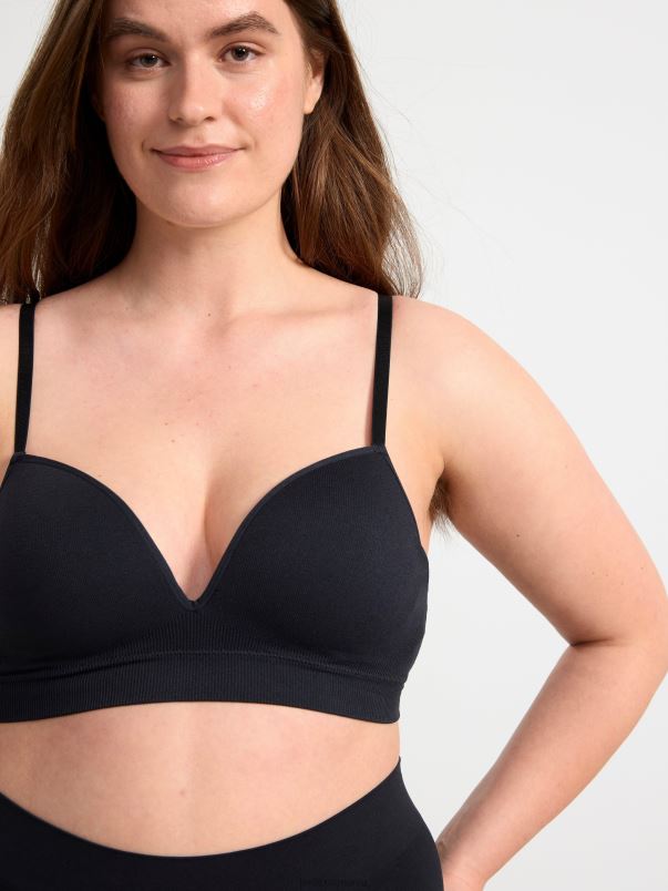 îmbrăcăminte VHZ2F1541 sutien cu push-up fără cusături femei negru Lindex
