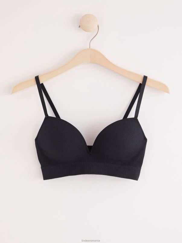 îmbrăcăminte VHZ2F1541 sutien cu push-up fără cusături femei negru Lindex