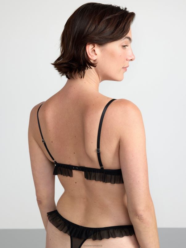 îmbrăcăminte VHZ2F1613 braletă necăptușită cu dantelă femei negru Lindex