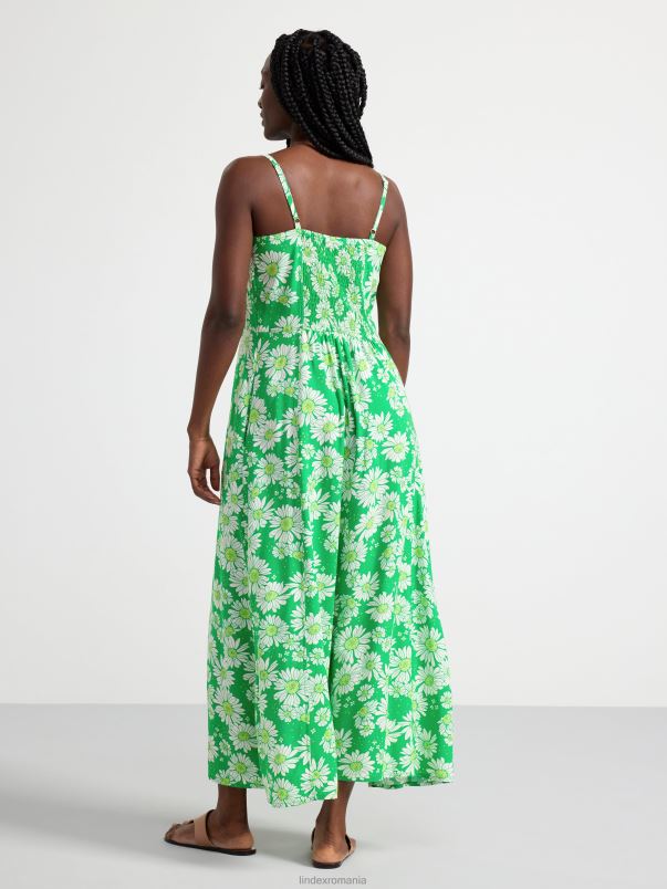 îmbrăcăminte VHZ2F127 rochie lungă femei verde Lindex