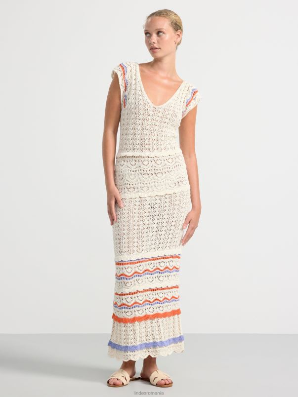 îmbrăcăminte VHZ2F146 rochie tricotată fără mâneci femei bej Lindex