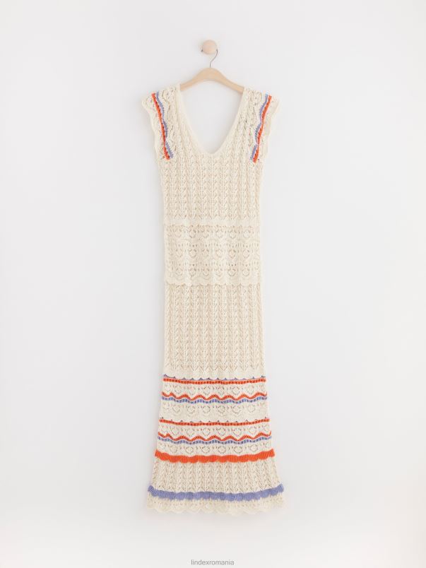 îmbrăcăminte VHZ2F146 rochie tricotată fără mâneci femei bej Lindex