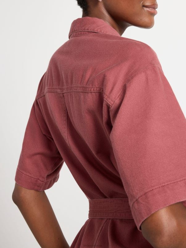 îmbrăcăminte VHZ2F29 rochie camasa cu buzunare si curea in talie femei roz Lindex