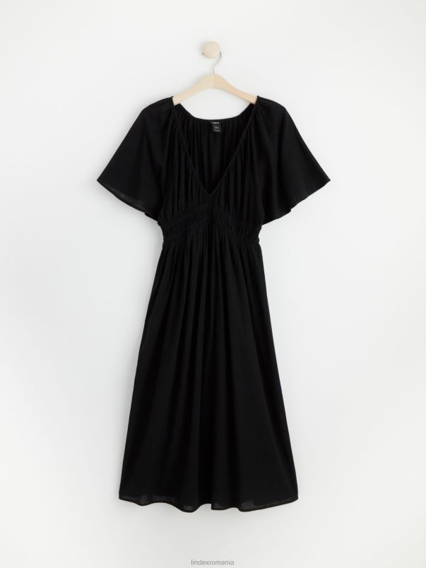îmbrăcăminte VHZ2F42 rochie midi femei negru Lindex
