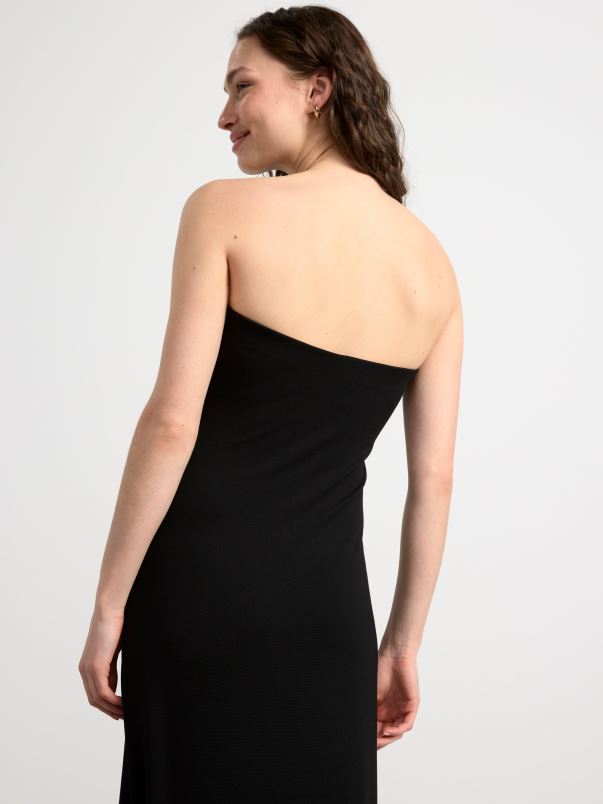 îmbrăcăminte VHZ2F68 rochie punto tub femei negru Lindex