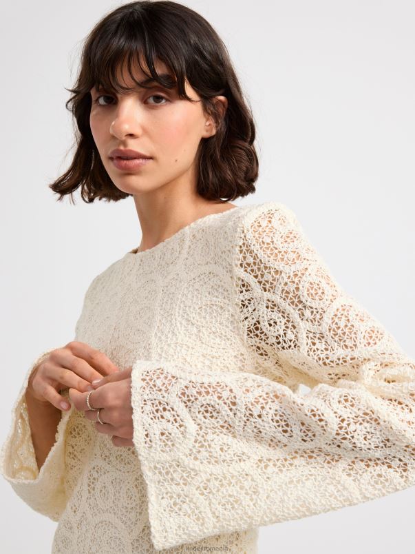 îmbrăcăminte VHZ2F86 rochie mini cu dantela femei alb Lindex