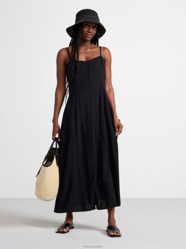îmbrăcăminte VHZ2F87 rochie lungă femei negru Lindex