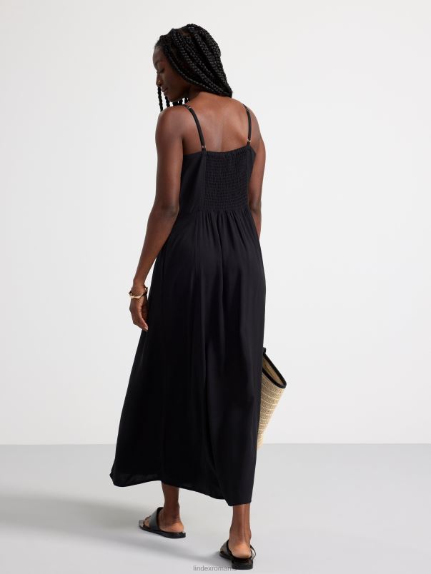 îmbrăcăminte VHZ2F87 rochie lungă femei negru Lindex