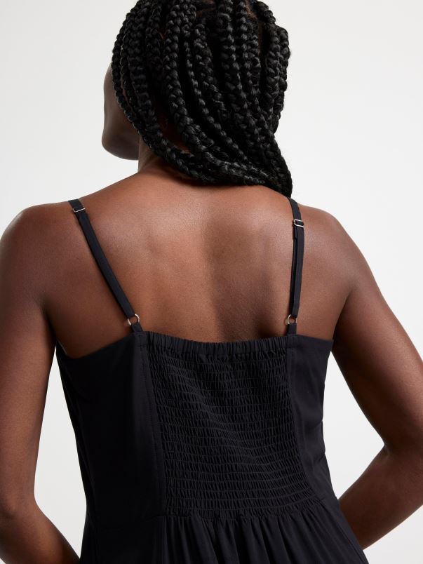 îmbrăcăminte VHZ2F87 rochie lungă femei negru Lindex