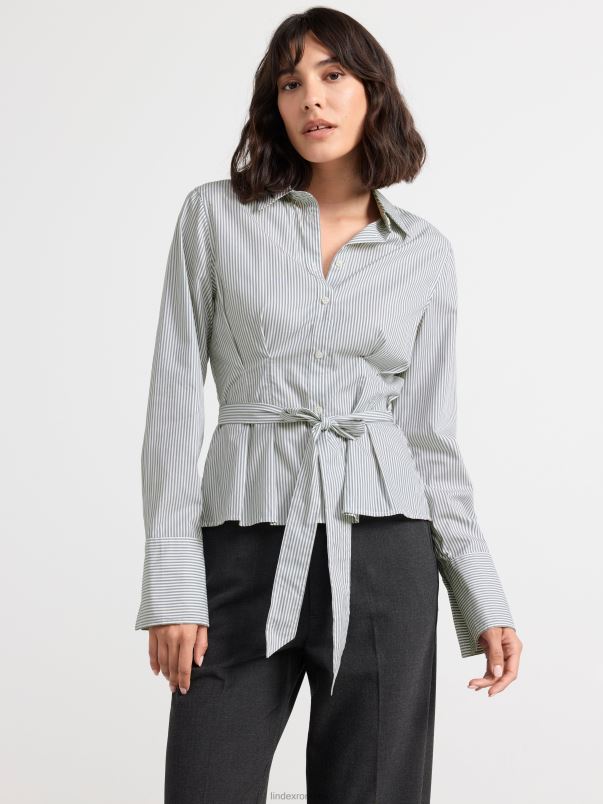 îmbrăcăminte VHZ2F386 bluza cu dungi femei gri Lindex