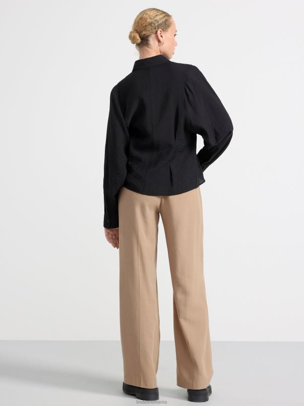 îmbrăcăminte VHZ2F401 camasa cu maneca lunga femei negru Lindex