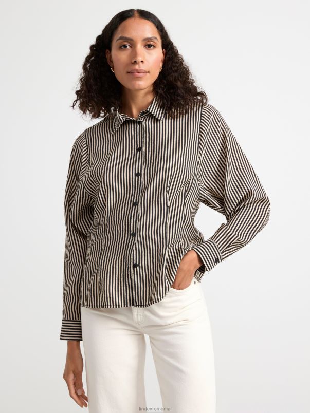 îmbrăcăminte VHZ2F403 camasa cu maneca lunga femei bej Lindex