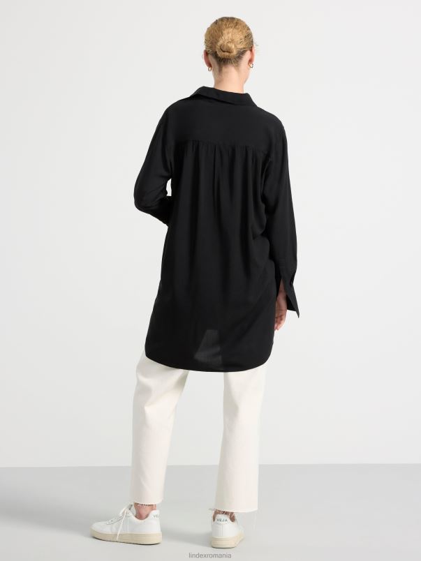 îmbrăcăminte VHZ2F426 camasa cu maneca lunga femei negru Lindex