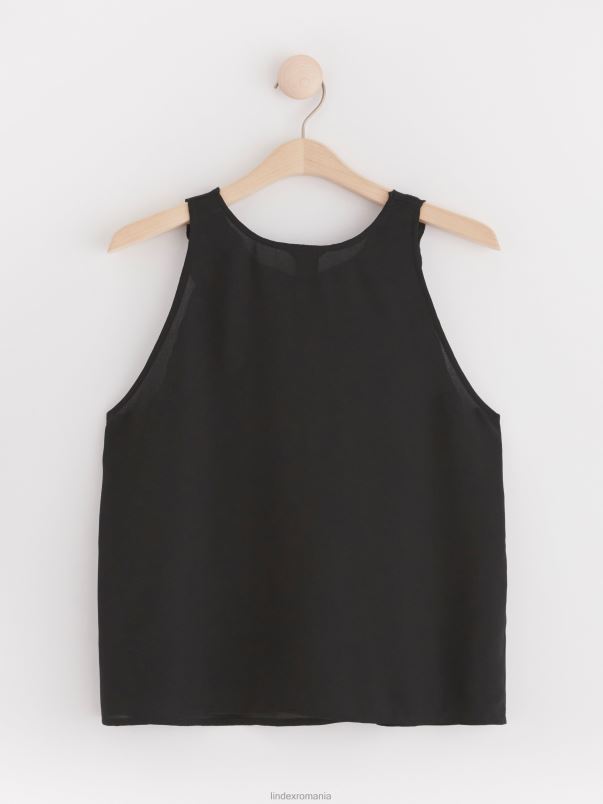 îmbrăcăminte VHZ2F427 camisol cu ​​broderie femei negru Lindex