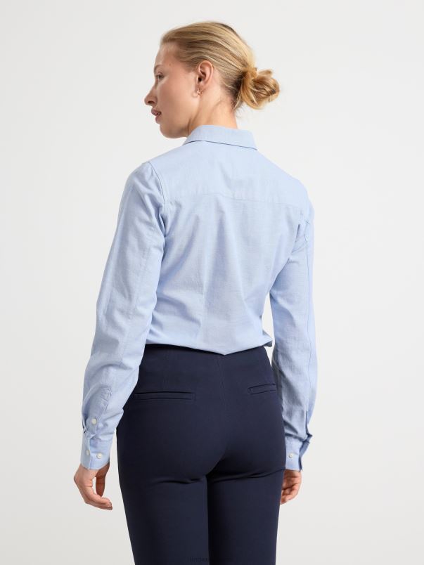 îmbrăcăminte VHZ2F434 cămașă oxford cu mâneci lungi femei albastru chambray Lindex