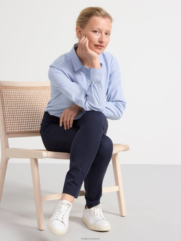 îmbrăcăminte VHZ2F434 cămașă oxford cu mâneci lungi femei albastru chambray Lindex