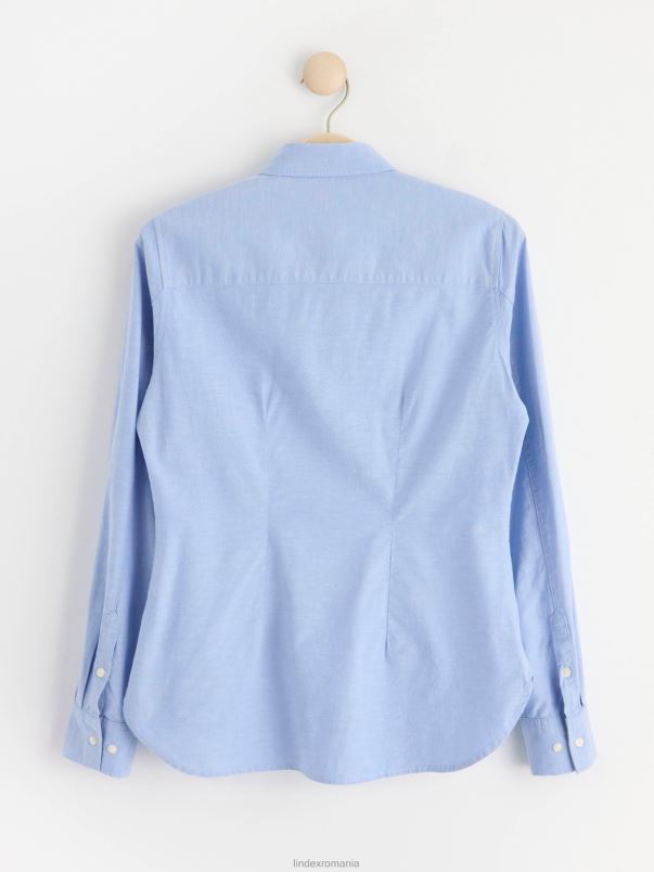 îmbrăcăminte VHZ2F434 cămașă oxford cu mâneci lungi femei albastru chambray Lindex