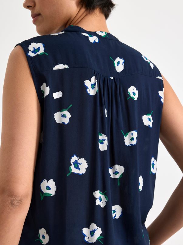 îmbrăcăminte VHZ2F463 bluză fără mâneci cu model femei marina Lindex